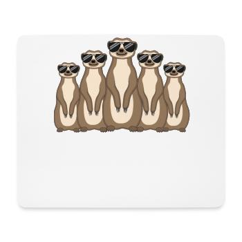 Suricates Drôle Cadeau Mesdames Messieurs Enfants - Tapis de souris (format paysage) - blanc - Devant