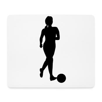 Fußballerin Fußball Spieler Geschenk Damen Mädchen - Mousepad (Querformat) - Weiß - Vorne