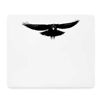 Krähe Rabe Rabenvögel Odin Wikinger Fans Geschenk - Mousepad (Querformat) - Weiß - Vorne