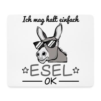 Esel Sonnenbrille Lustiger Spruch Geschenkidee - Mousepad (Querformat) - Weiß - Vorne