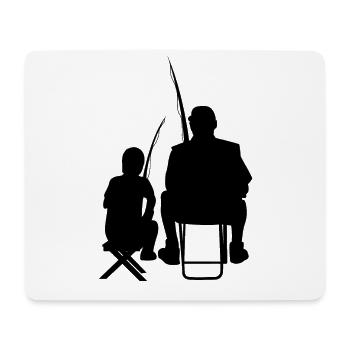 Angeln Angler Papa Und Sohn Angelrute Geschenk - Mousepad (Querformat) - Weiß - Vorne