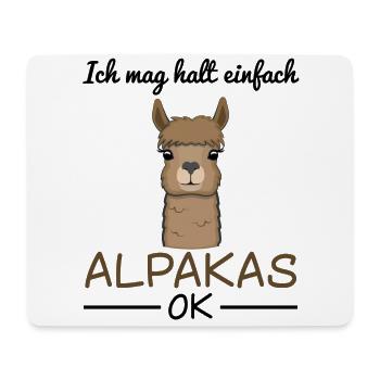 Lama Alpaka Cooler Spruch Zoo Tiere Geschenk - Mousepad (Querformat) - Weiß - Vorne