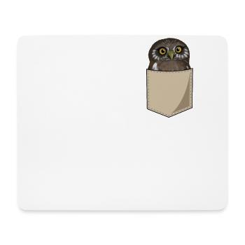 Owl Eagle Owl Bird in Breast Pocket Print Gift - Mouse Pad (horizontal) - white - Front