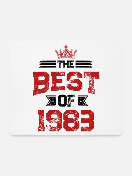 1983 best of - Mousepad (Querformat) - Weiß