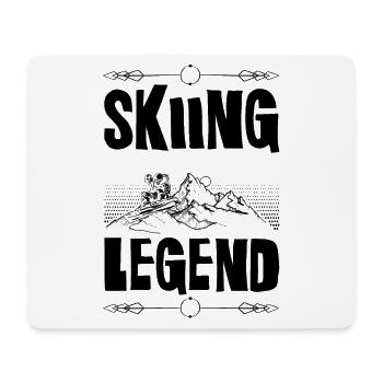 Légende du ski - Tapis de souris (format paysage) - blanc - Devant