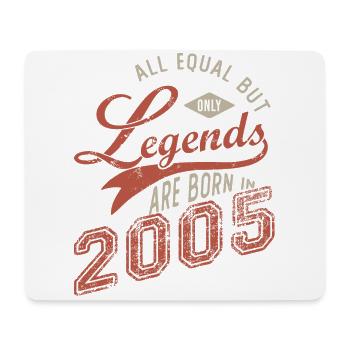 Legends are born in 2005 born in birthday 17 years - Mouse Pad (horizontal) - white - Front
