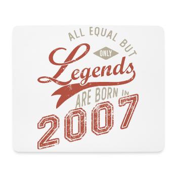 Legends are born in 2007 born in birthday 15 years - Mouse Pad (horizontal) - white - Front