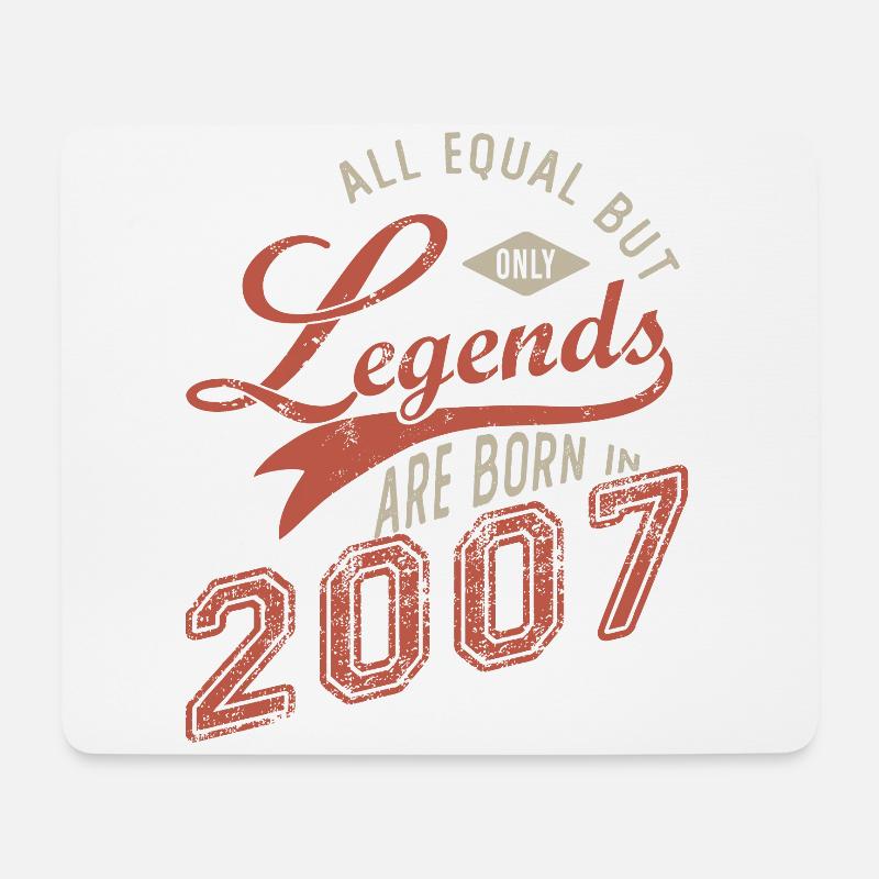 Legenden werden 2007 geboren am Geburtstag 15 Jahre - Mousepad (Querformat) - Weiß