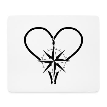 Windrose Kompass Expedition Outdoor Reise Richtung - Mousepad (Querformat) - Weiß - Vorne