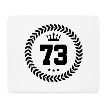 73 Zahl Kranz - Mousepad (Querformat) - Weiß - Vorne
