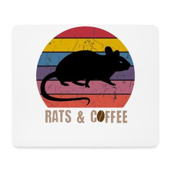 Rats & Coffee - Mousepad (Querformat) - Weiß - Vorne