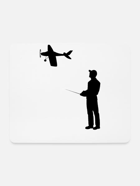 RC Flugzeug Modellflug Retro Vintage Geschenk - Mousepad (Querformat) - Weiß