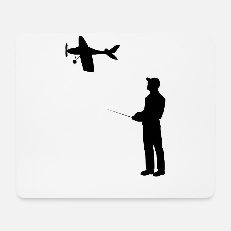 RC Flugzeug Modellflug Retro Vintage Geschenk - Mousepad (Querformat) - Weiß