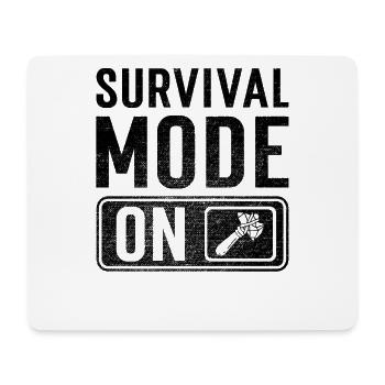 Survival Mode on - Mouse Pad (horizontal) - white - Front