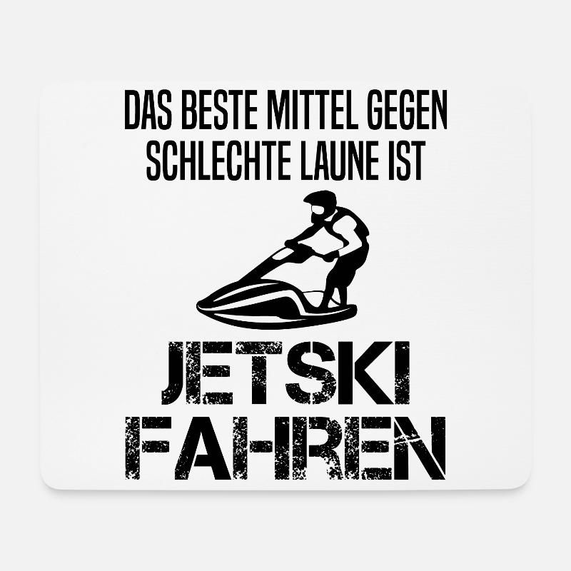 Jetski Fahrer Spruch Lustig Wasserscooter Geschenk - Mousepad (Querformat) - Weiß