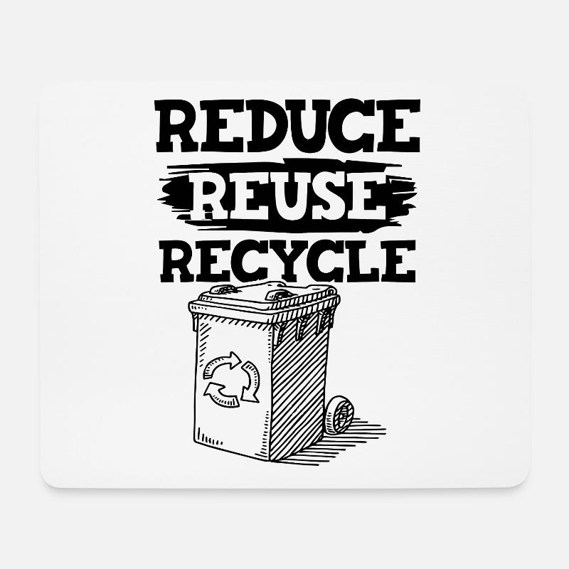 reduzieren recycle - Mousepad (Querformat) - Weiß