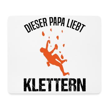 Kletterer Papa Spruch Kletterwand Geschenk - Mousepad (Querformat) - Weiß - Vorne