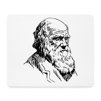 Portrait of Darwin Biology Theory of Evolution - Mouse Pad (horizontal) - white - Front