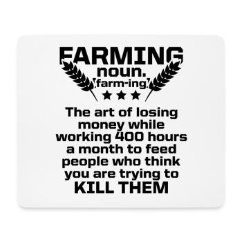 farming landwirt - Mousepad (Querformat) - Weiß - Vorne