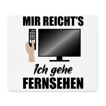 Fernsehen Fernseher TV Kino Filme Spruch Geschenk - Mousepad (Querformat) - Weiß - Vorne