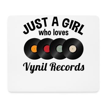 Vinyl Vinyl Saying Women Girl Gift - Mouse Pad (horizontal) - white - Front