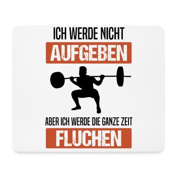 Bodybuilding Kraftsport Kniebeugen Spruch Geschenk - Mousepad (Querformat) - Weiß - Vorne