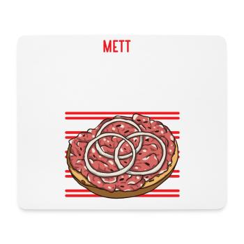 Mannes Mett Mettbrötchen Witzig Fleisch Essen - Mousepad (Querformat) - Weiß - Vorne