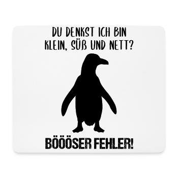 Pinguin Klein Süß Nett Lustiger Spruch Geschenk - Mousepad (Querformat) - Weiß - Vorne