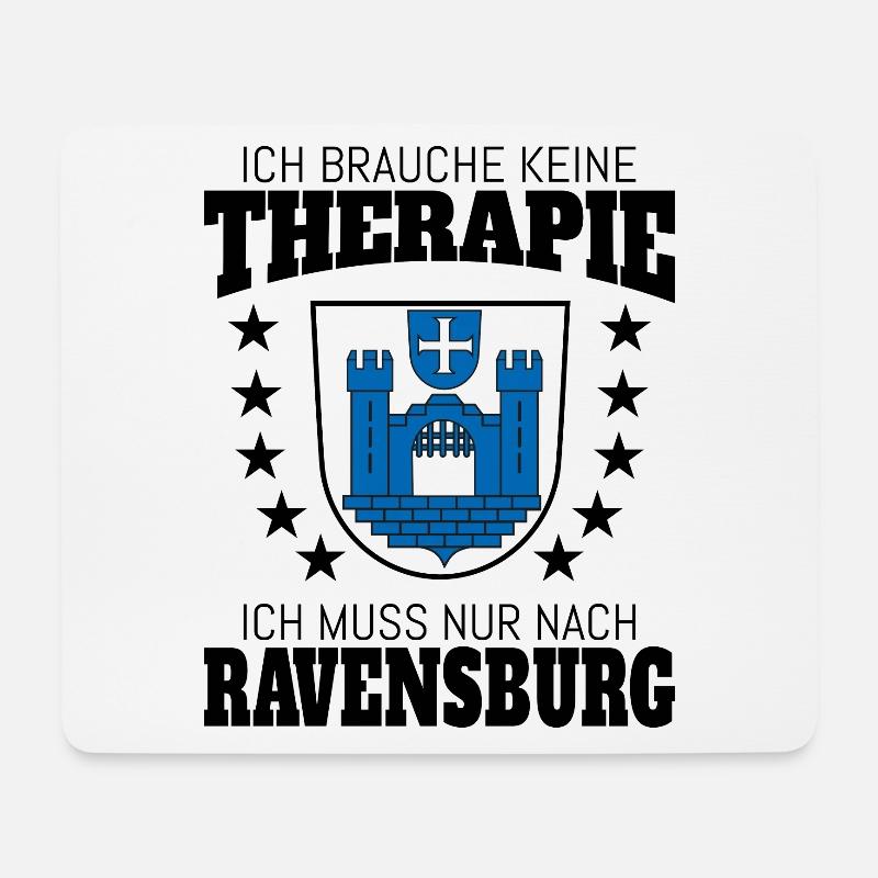 Ravensburg Therapie Ravensburger Oberschwaben - Mousepad (Querformat) - Weiß