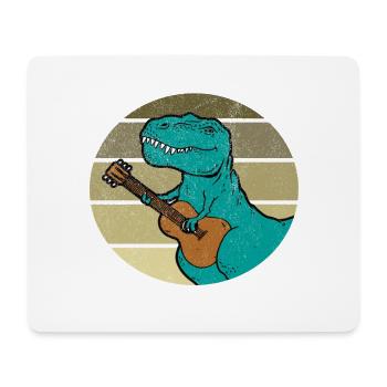 Mignon dinosaure instrument de guitare T-Rex Blague - Tapis de souris (format paysage) - blanc - Devant