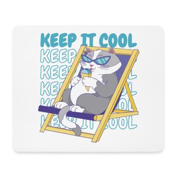 Ice Cream Summer Beach Ice Cream Holiday Cat - Mouse Pad (horizontal) - white - Front