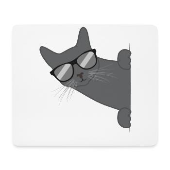 Cat With Sunglasses Funny Kitten Gift - Mouse Pad (horizontal) - white - Front