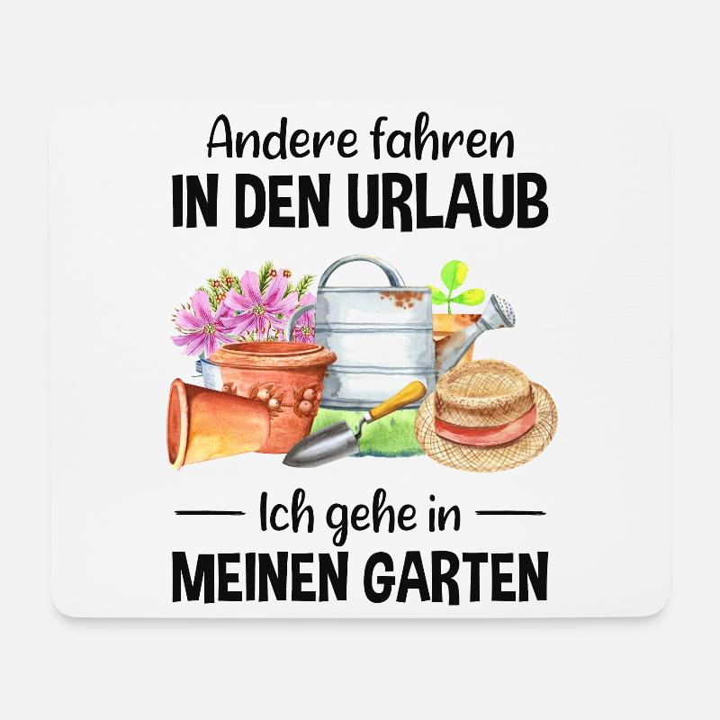 Garten Urlaub Lustiger Spruch Gärtner Geschenkidee - Mousepad (Querformat) - Weiß