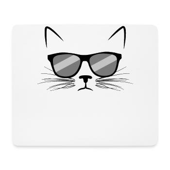 Cat With Sunglasses Funny Kitten Gift - Mouse Pad (horizontal) - white - Front