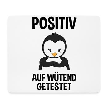 Wütender Pinguin Lustiger Spruch Geschenk - Mousepad (Querformat) - Weiß - Vorne