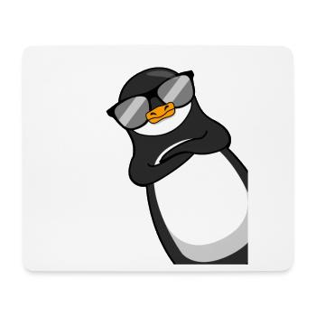 Lustiger Pinguin Mit Sonnenbrille Cooles Geschenk - Mousepad (Querformat) - Weiß - Vorne