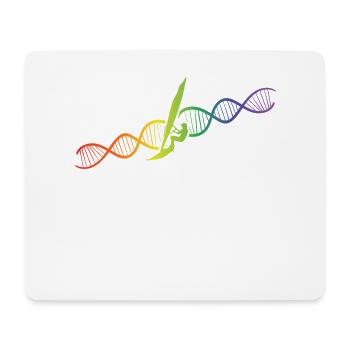 DNA Helix Rainbow Genetics Kite Surf Coloré - Tapis de souris (format paysage) - blanc - Devant