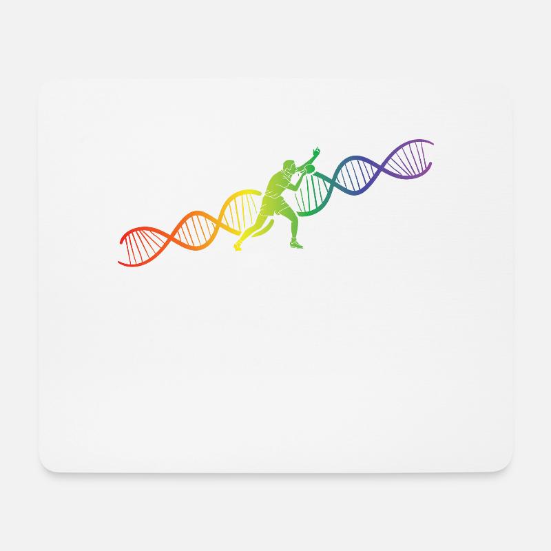 DNA Helix Regenbogen Genetik Tischtennis Bunt - Mousepad (Querformat) - Weiß