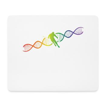 DNA Helix Rainbow Genetics Skiing Colorful - Mouse Pad (horizontal) - white - Front
