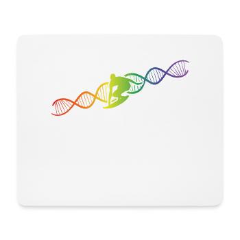 DNA Helix Rainbow Genetics Surfing Colorful - Mouse Pad (horizontal) - white - Front