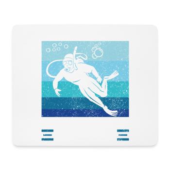 Warum abnehmen wenn du Tauchen Kannst Witz Humor - Mousepad (Querformat) - Weiß - Vorne