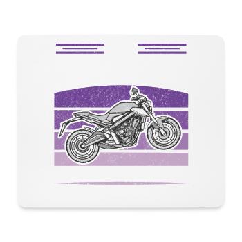 Die tut nix die will nur Motorrad fahren Bikerin - Mousepad (Querformat) - Weiß - Vorne
