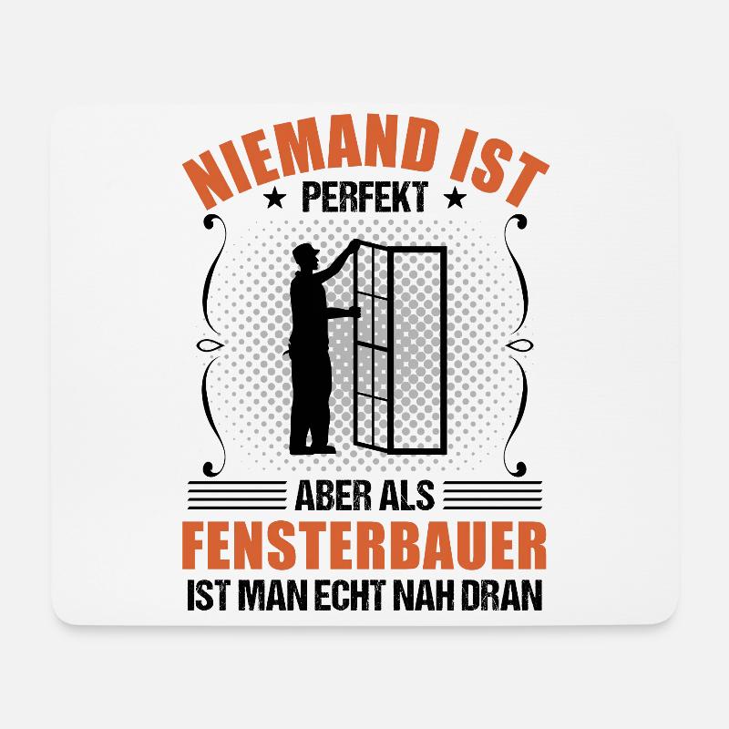 Fensterbauer Lustiger Spruch Handwerker Geschenk - Mousepad (Querformat) - Weiß