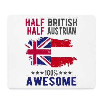 Half British Half Austrian - Mouse Pad (horizontal) - white - Front