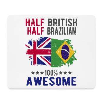 Half British Half Brazilian - Mouse Pad (horizontal) - white - Front