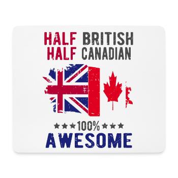 Halb Brite Halb Kanadier - Mousepad (Querformat) - Weiß - Vorne