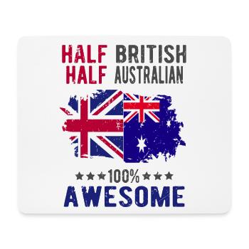 Moitié britannique moitié australien - Tapis de souris (format paysage) - blanc - Devant