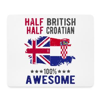 Halb Brite Halb Kroate - Mousepad (Querformat) - Weiß - Vorne
