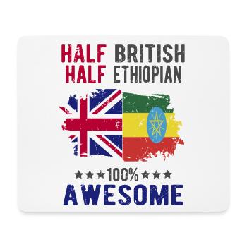 Half British Half Ethiopian - Mouse Pad (horizontal) - white - Front
