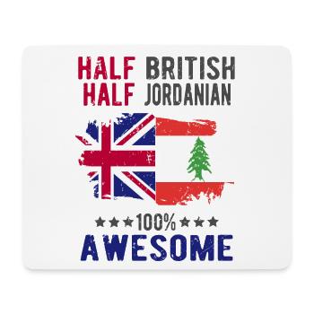 Halb Brite Halb Jordanier - Mousepad (Querformat) - Weiß - Vorne